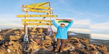 भारत की बेटी ने साइकिल से किलिमंजारो फतह कर बनाया विश्व रिकॉर्ड