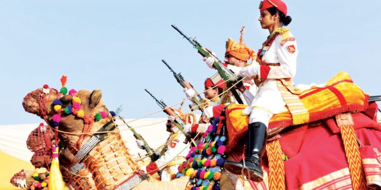 बीएसएफ  का ऊंट सवार महिला दस्ता पहली बार गणतंत्र दिवस परेड में
