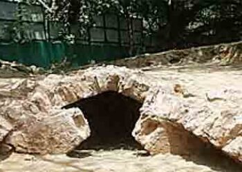 14th century tunnel found in the excavation of Siri Fort