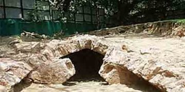 14th century tunnel found in the excavation of Siri Fort
