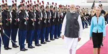Narendra Modi reached France
