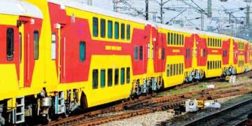 The era of double decker train has come, passengers above, luggage below