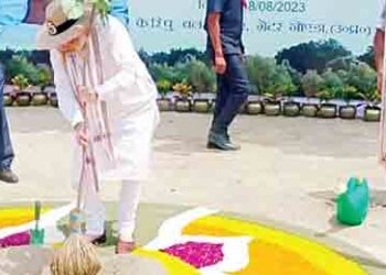 Home Minister Amit Shah planted the 40 millionth sapling in Greater Noida.