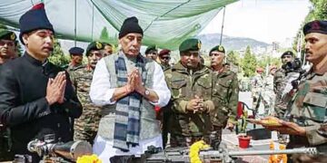 Vijayadashami: Defense Minister Rajnath Singh performed Shastra Puja in Tawang