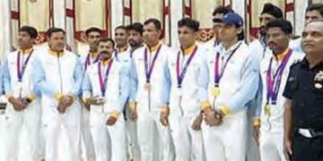 भारतीय सेना ने एशियन गेम्स में मेडल जीतने वाले जवानों के सम्मान में कार्यक्रम का आयोजन किया। यह सम्मान समारोह दिल्ली के मानेकशॉ सेंटर में आयोजित हुआ