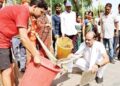 लोकसभा स्पीकर ओम बिड़ला ने राजस्थान के कोटा में सफाई की।