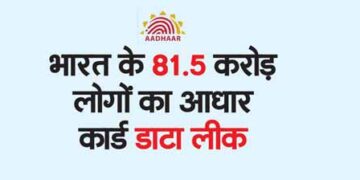 Aadhaar card data of 81.5 crore people of India leaked