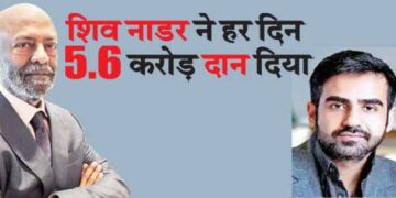 Shiv Nadar donated crores every day