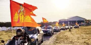 Euphoria over temple, car rally held in America
