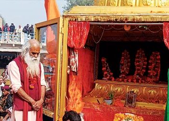 Ram devotees carry the sign of Ram..