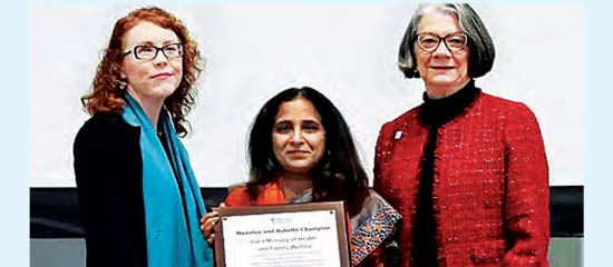 India honored in America for prevention of measles and rubella