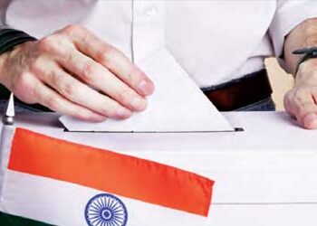 Employees engaged in election duty vote through ballot paper.