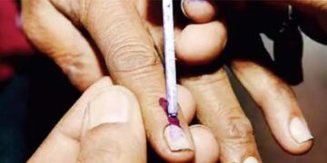 Indelible ink was applied on fingers for the first time in 1962