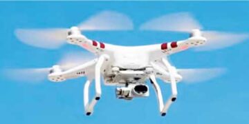 Drone monitoring of booths in Delhi