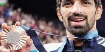 Aman becomes the country's youngest Olympic medalist