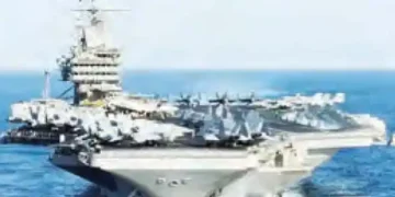 America sent warships and fighter planes to West Asia