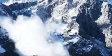 The snow cover in the Himalayas is shrinking rapidly