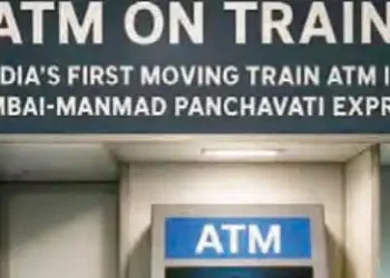 The country's first train with ATM started running