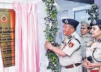 Pink barracks for women police personnel unveiled at airport