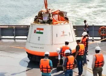 भारत के गगनयान मानव अंतरिक्ष कार्यक्रम का प्रतीक, LVM3 रॉकेट