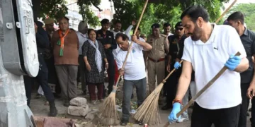 हरियाणा में चलाया स्वच्छता अभियान