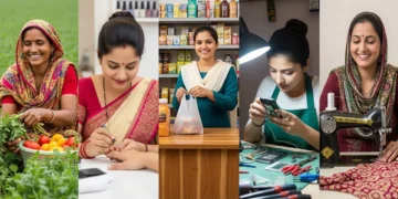 ग्रामीण भारत में काम करती महिलाएँ