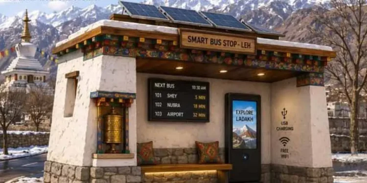 लद्दाख स्मार्ट बस शेल्टर