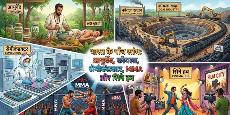 आयुर्वेद, कोयला, सेमीकंडक्टर, MMA और सिने हब