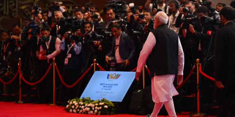 प्रधानमंत्री नरेन्द्र मोदी, संघ लोक सेवा आयोग के शताब्दी समारोह में, भारत मंडपम, नई दिल्ली, 1 अक्टूबर 2026 · श्रेय : फोटो : पीआईबी